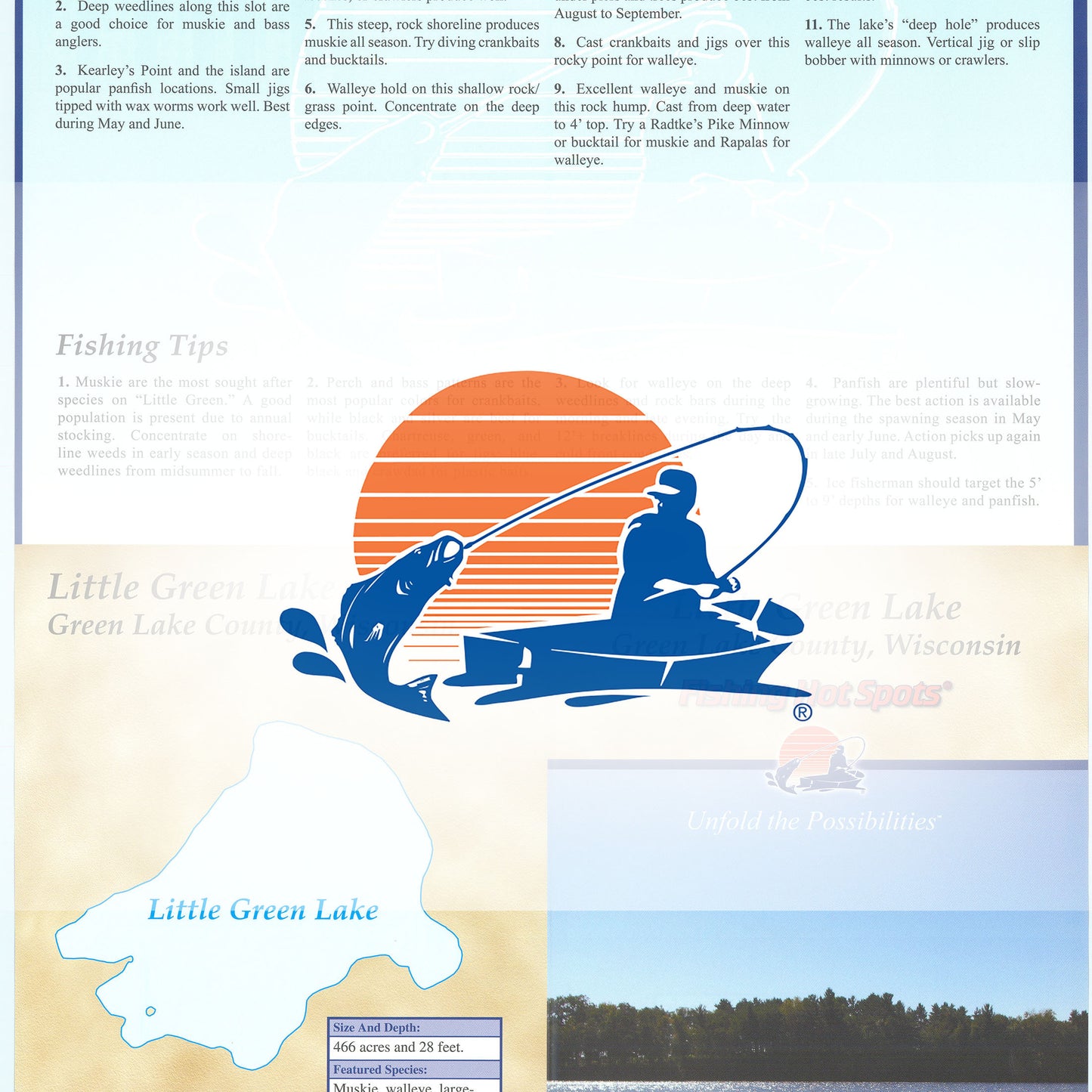 Little Green Lake (Green Co) Fishing Map