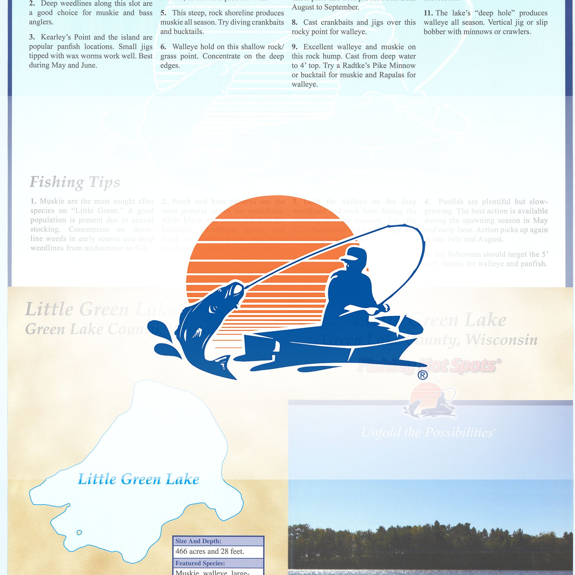 Little Green Lake (Green Co) Fishing Map