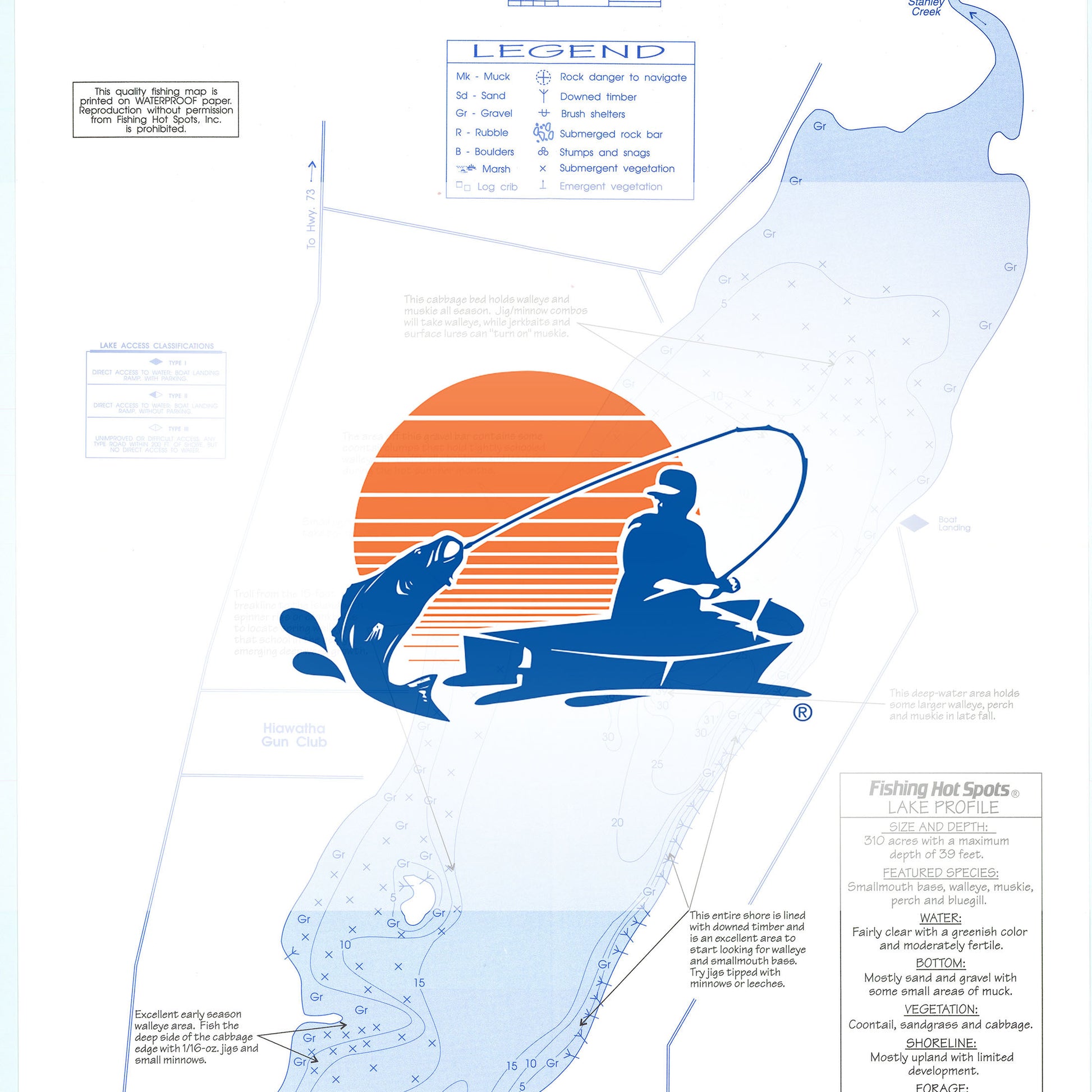 Stanley Lake Fishing Map