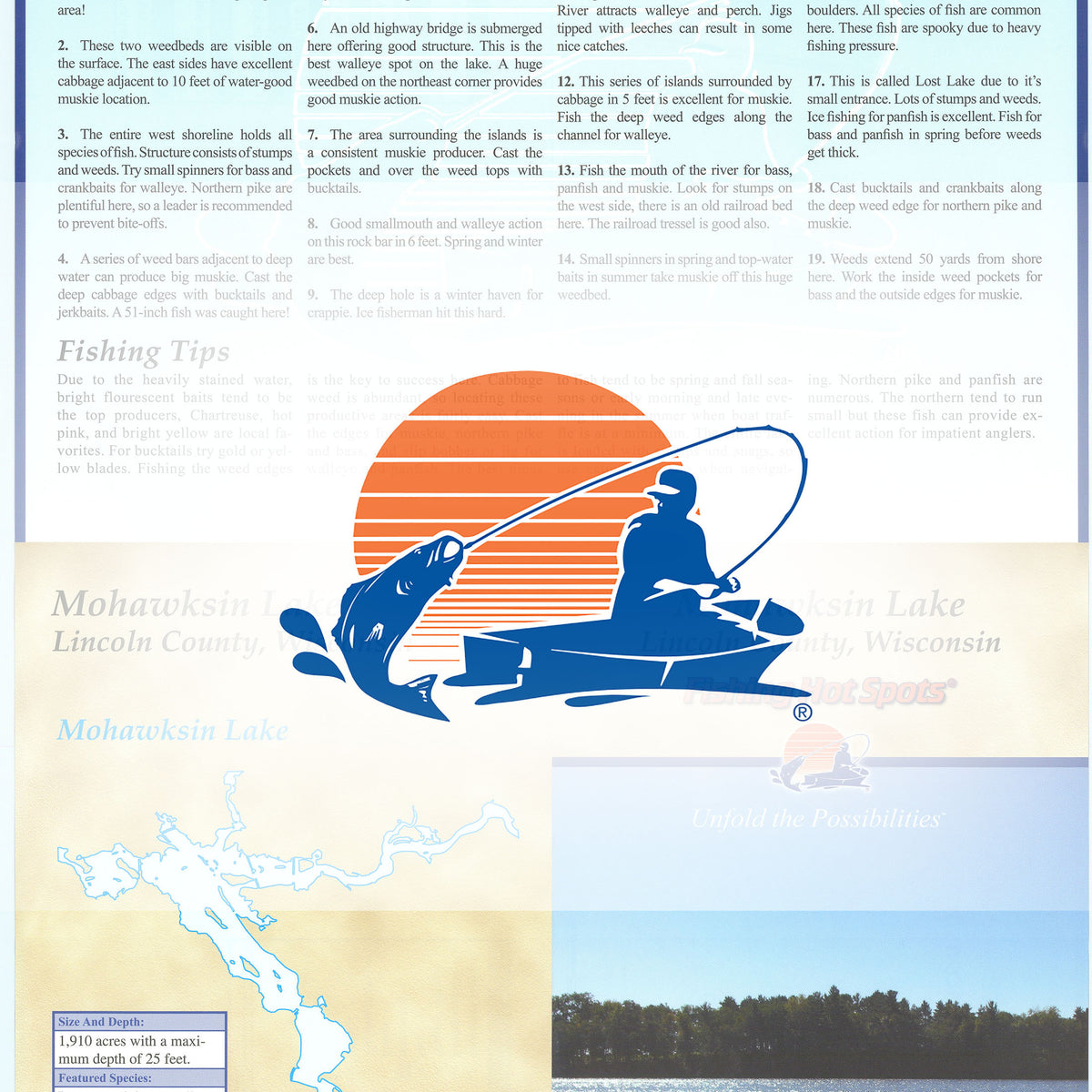 Mohawksin Lake (Lincoln Co) Fishing Map