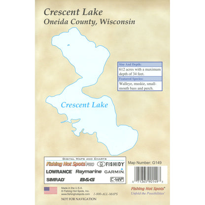 Crescent Lake (Oneida Co) Fishing Map