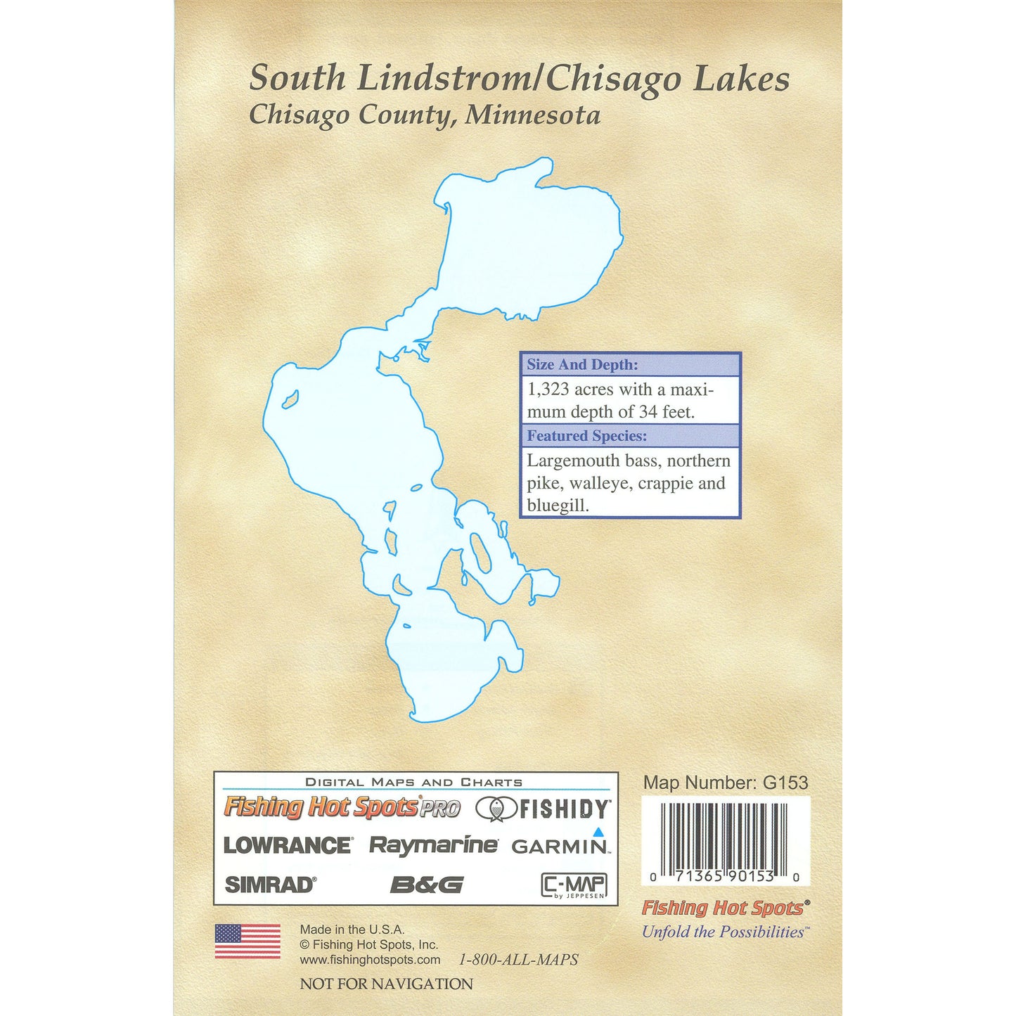 South Lindstrom/Chisago Lakes Chisago Chain fishing map