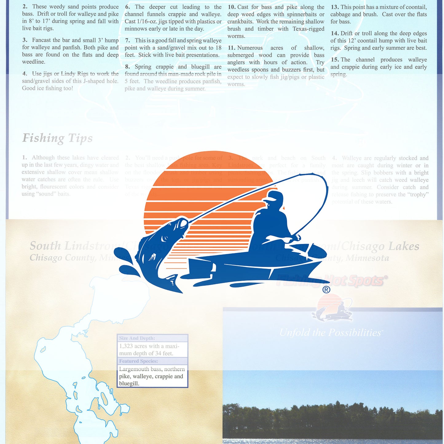 South Lindstrom/Chisago Lakes Chisago Chain fishing map