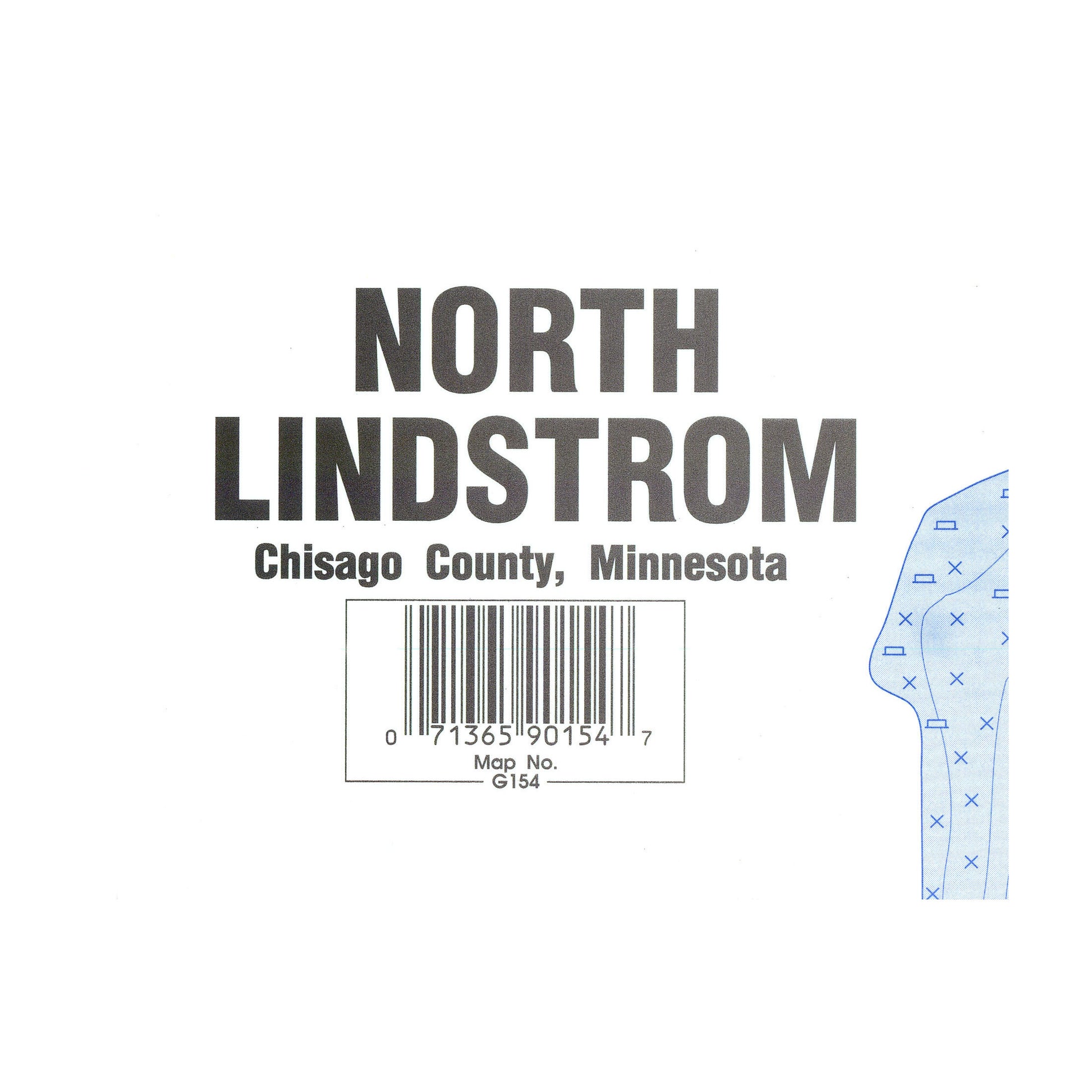 North Lindstrom Lake-Chisago Chain Fishing Map