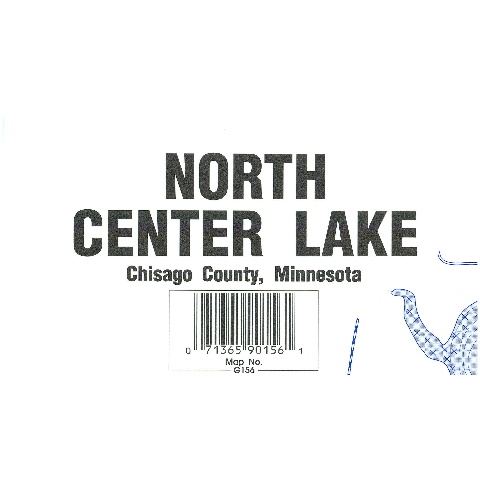 North Center Lake-Chisago Chain Fishing Map