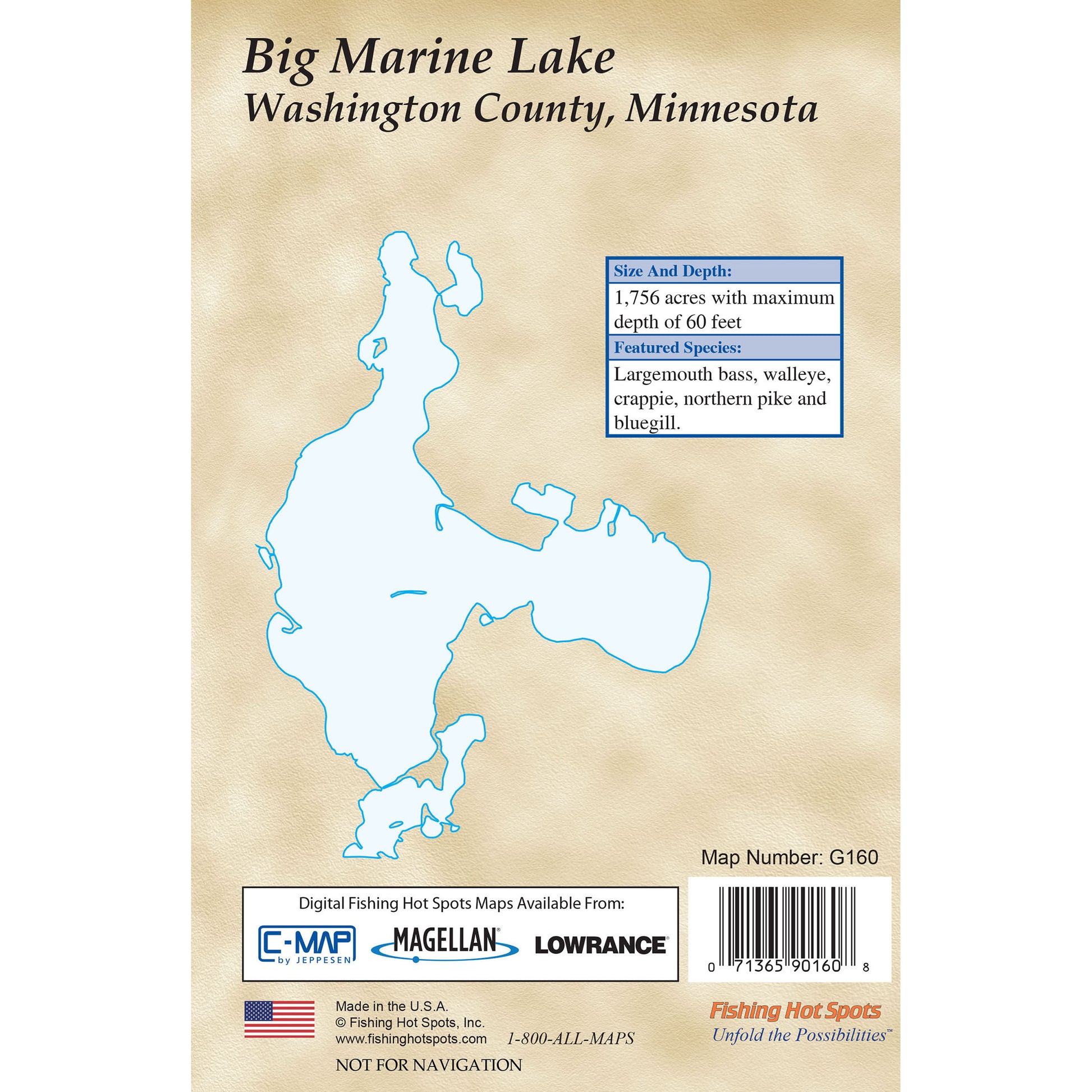Big Marine Lake Fishing Map