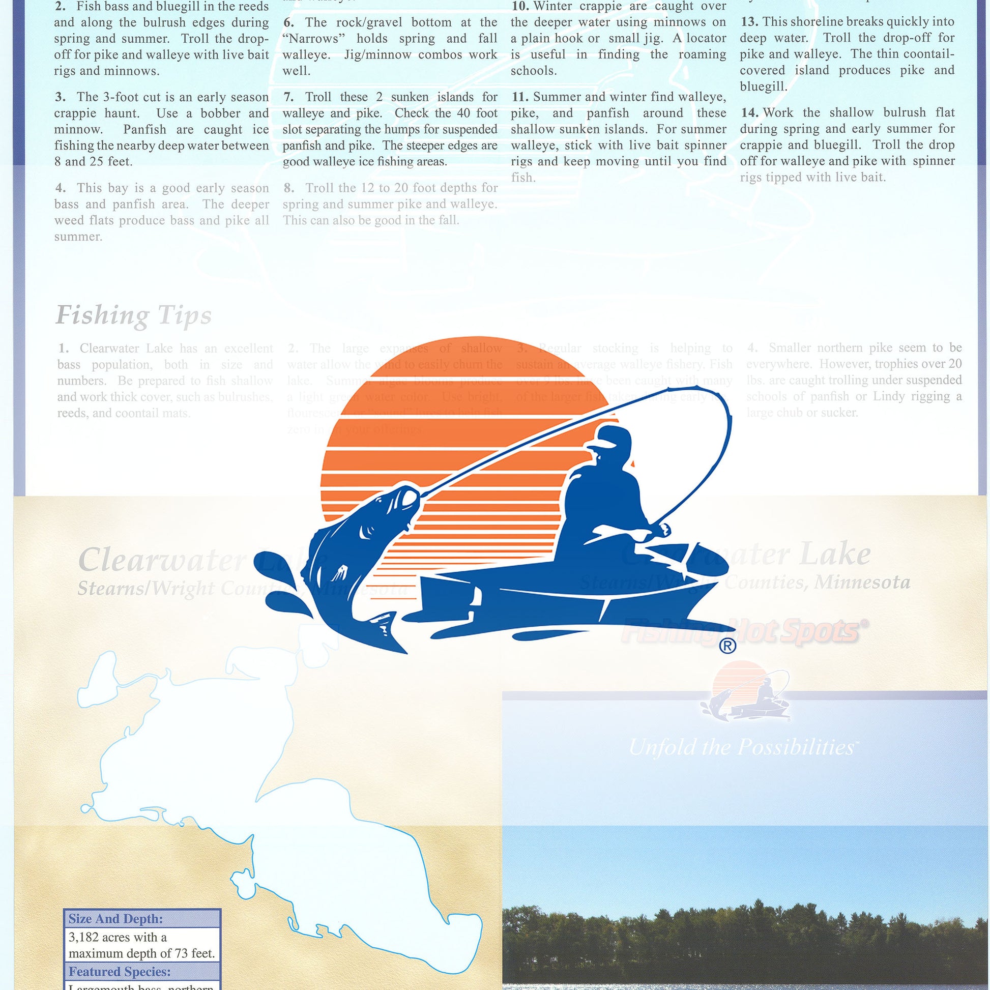 Clearwater Lake Fishing Map
