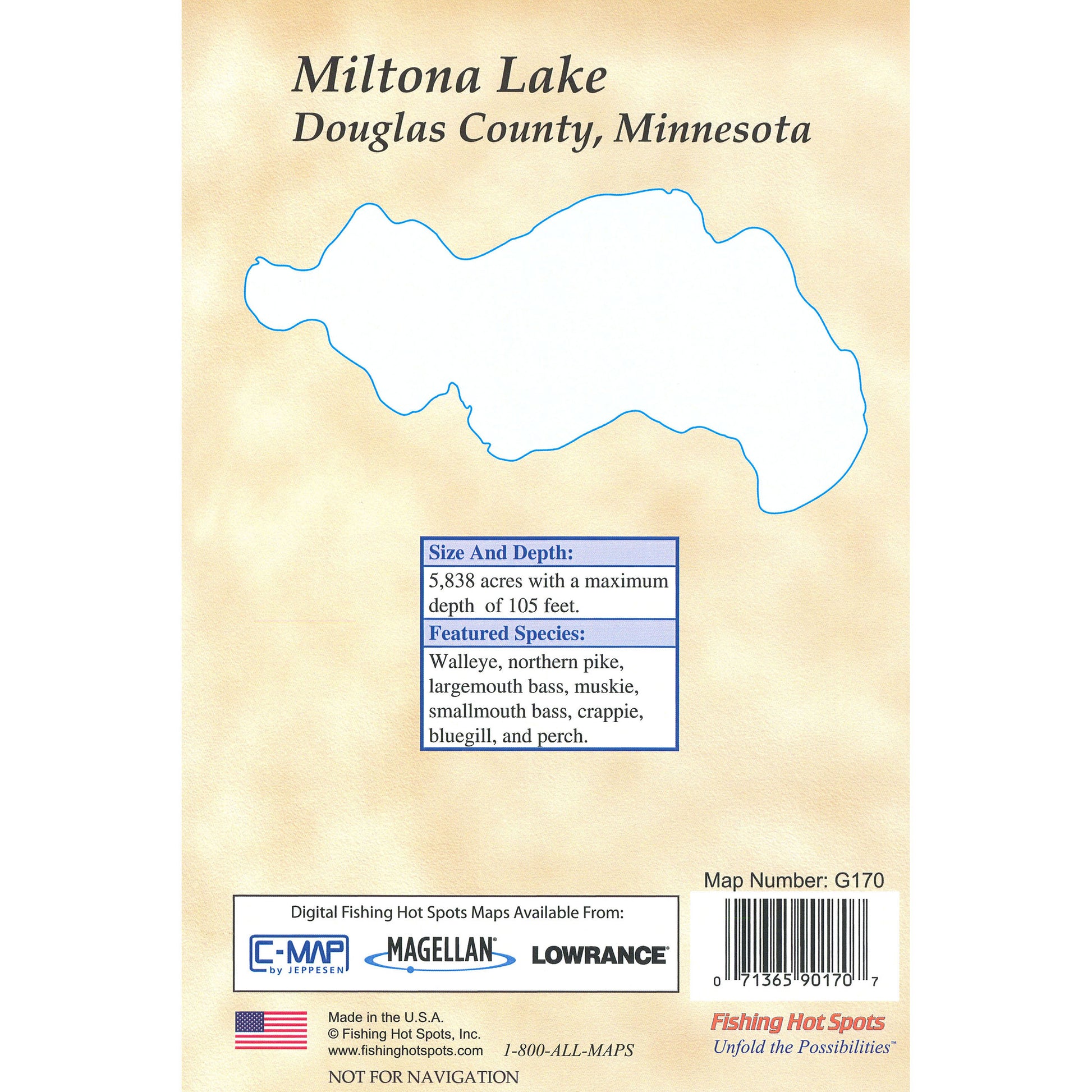 Miltona Lake Fishing Map