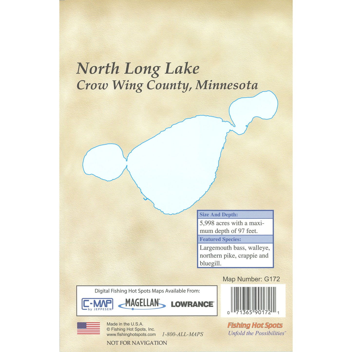 North Long Lake Fishing Map
