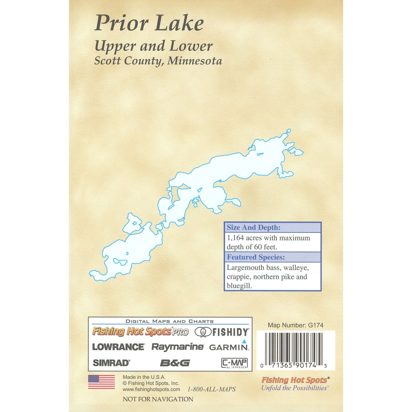 Prior Lake-Upper/Lower Fishing Map
