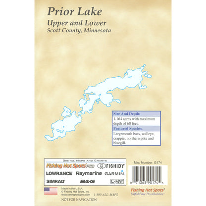 Prior Lake-Upper/Lower Fishing Map