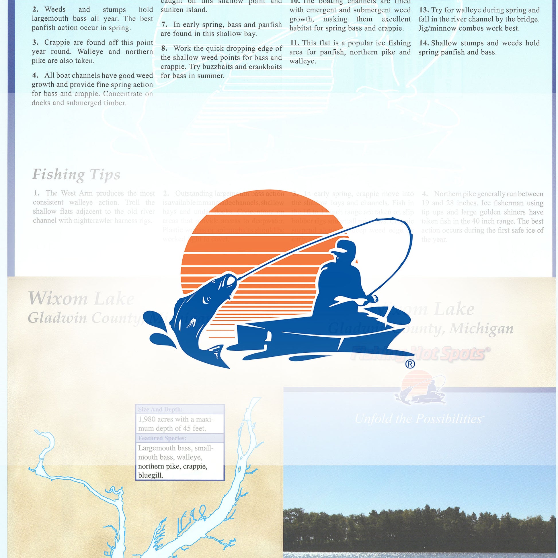 Wixom Lake Fishing Map