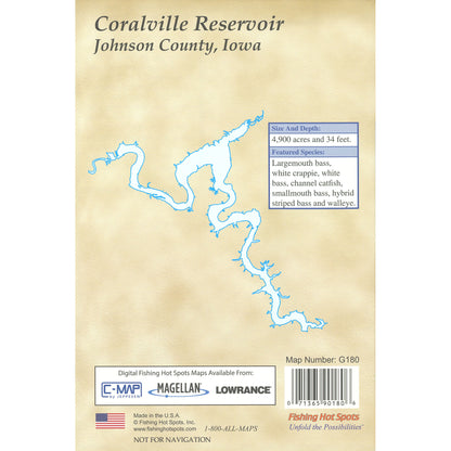 Coralville Reservoir Fishing Map