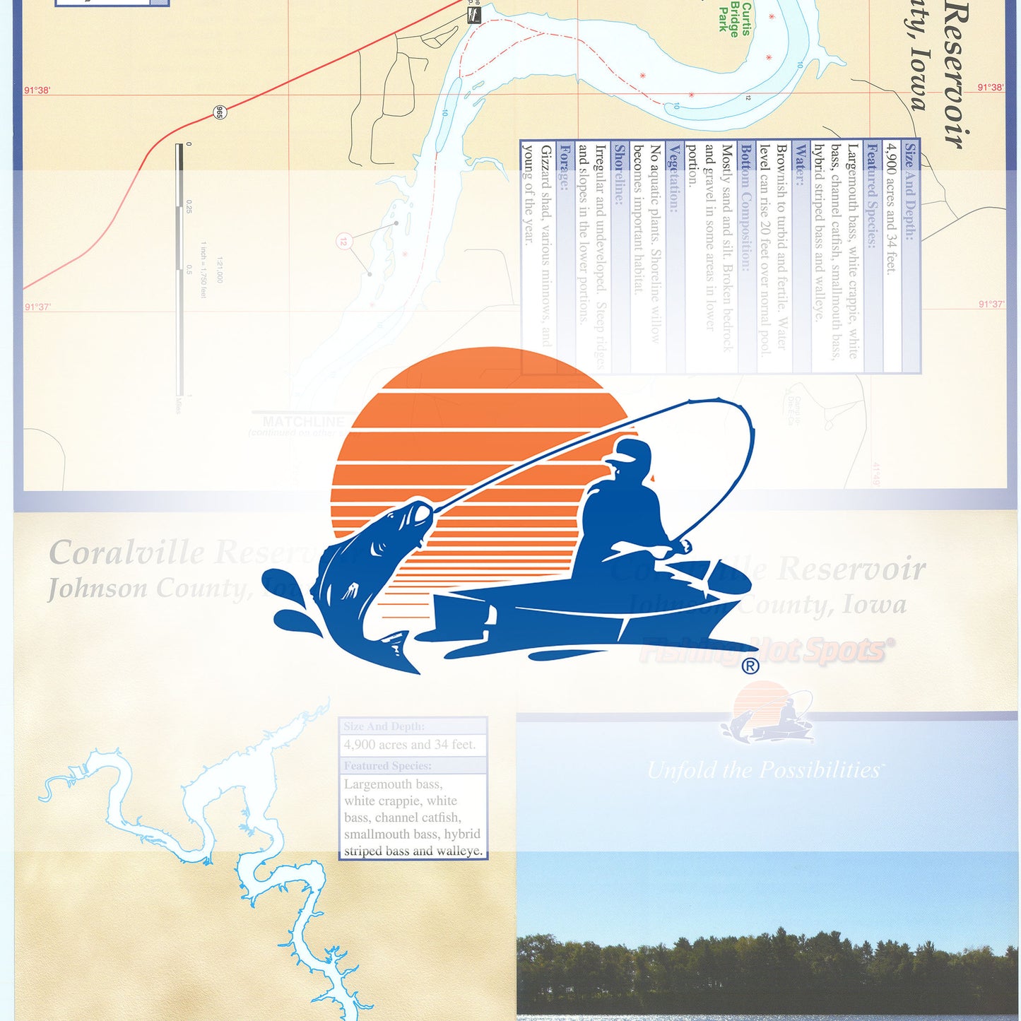 Coralville Reservoir Fishing Map