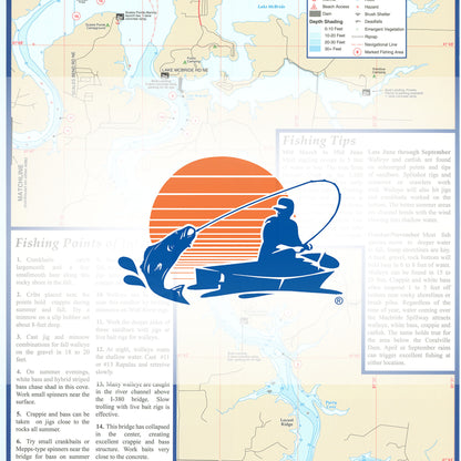 Coralville Reservoir Fishing Map