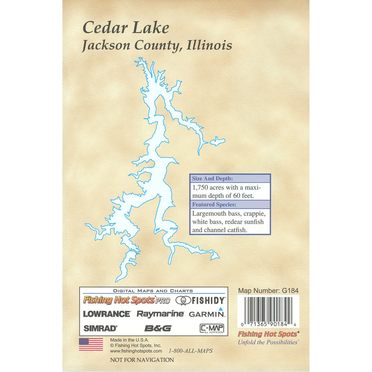 Cedar Lake Fishing Map