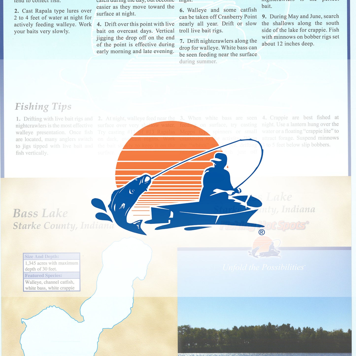 Bass Lake Fishing Map