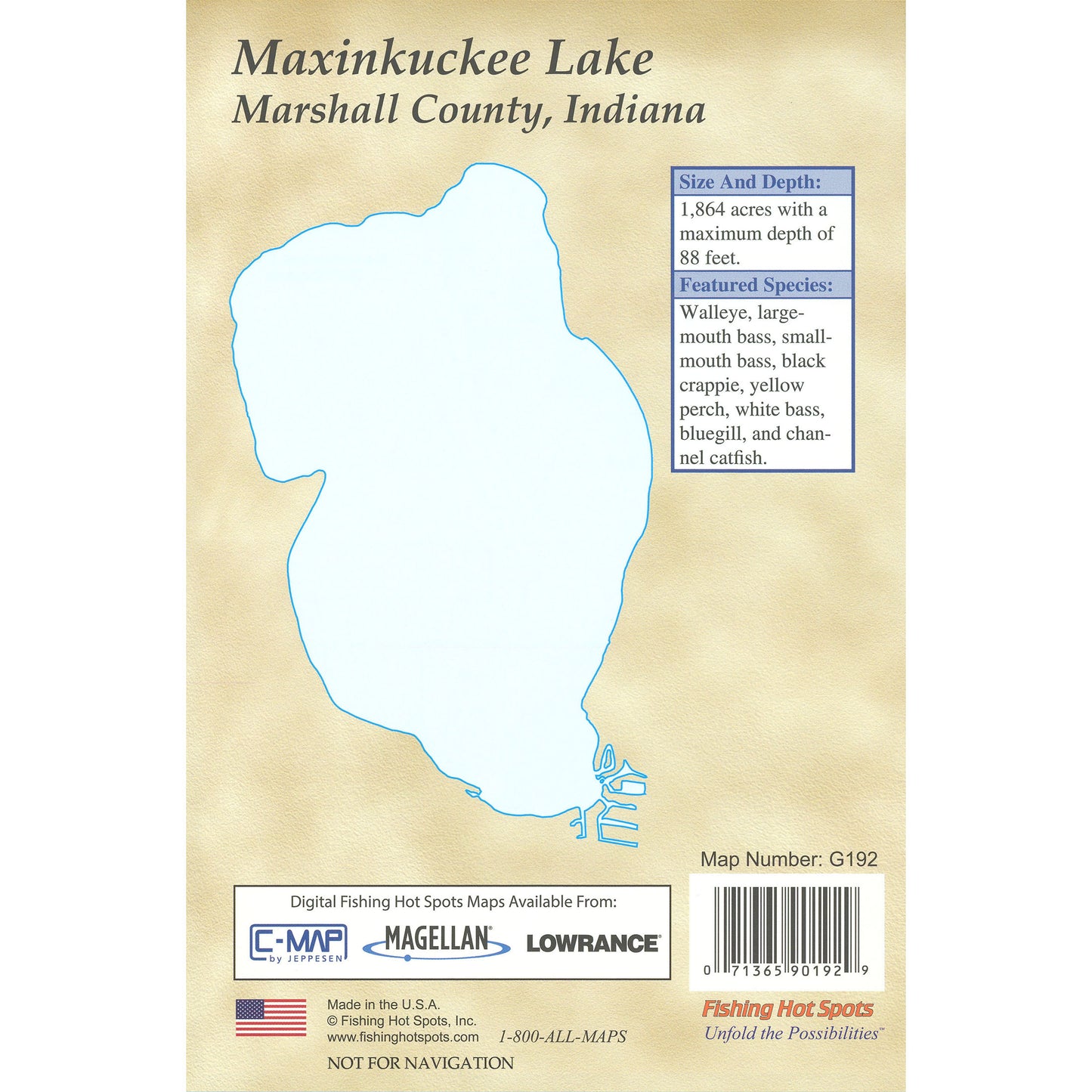 Maxinkuckee Lake Fishing Map