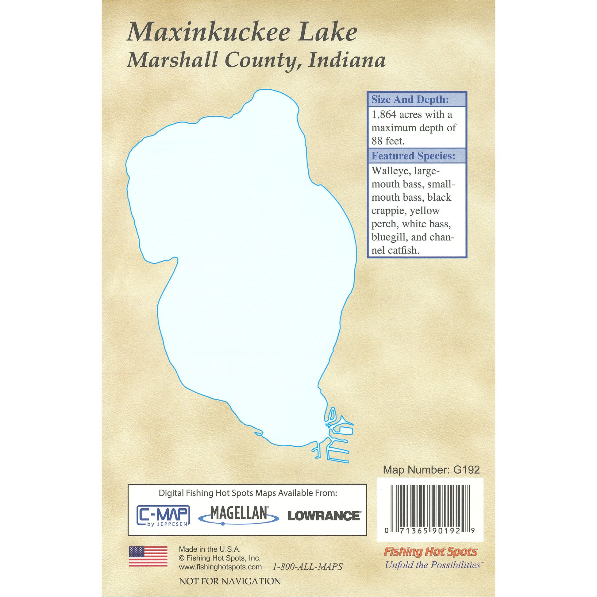 Maxinkuckee Lake Fishing Map