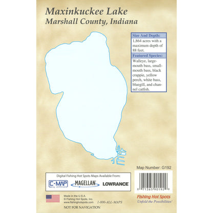 Maxinkuckee Lake Fishing Map