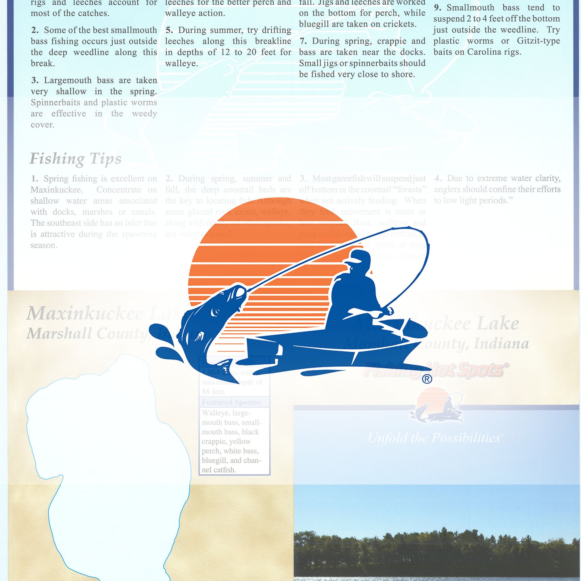 Maxinkuckee Lake Fishing Map