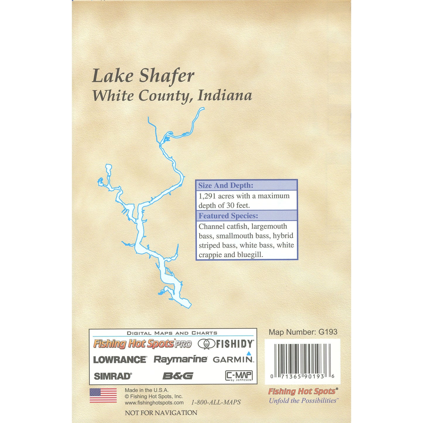 Lake Shafer Fishing Map