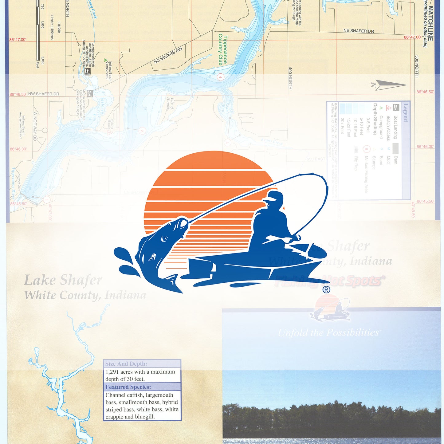 Lake Shafer Fishing Map