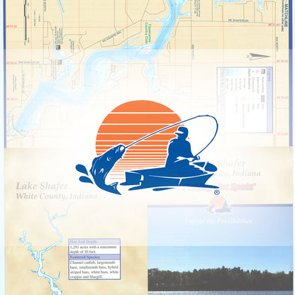 Lake Shafer Fishing Map