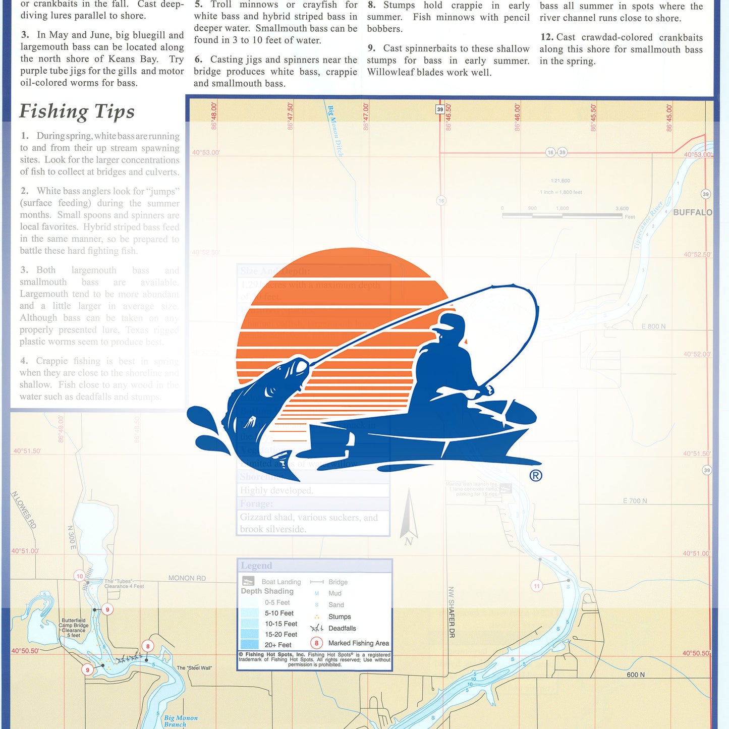 Lake Shafer Fishing Map