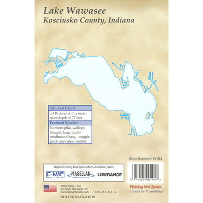 Lake Wawasee Fishing Map
