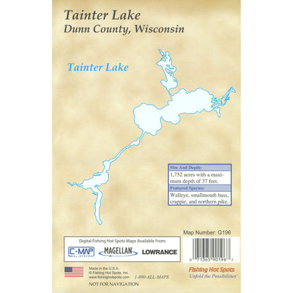 Tainter Lake (Dunn Co) Fishing Map