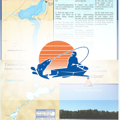 Tainter Lake (Dunn Co) Fishing Map