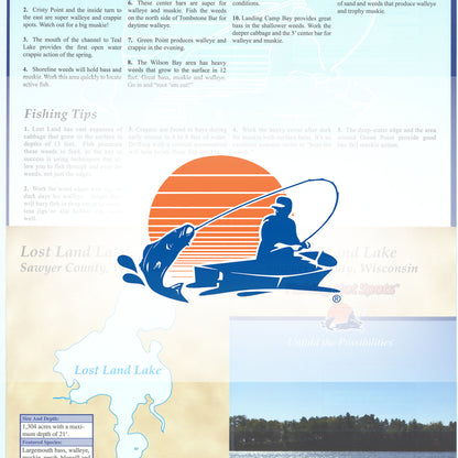 Lost Land Lake (Sawyer Co) Fishing Map
