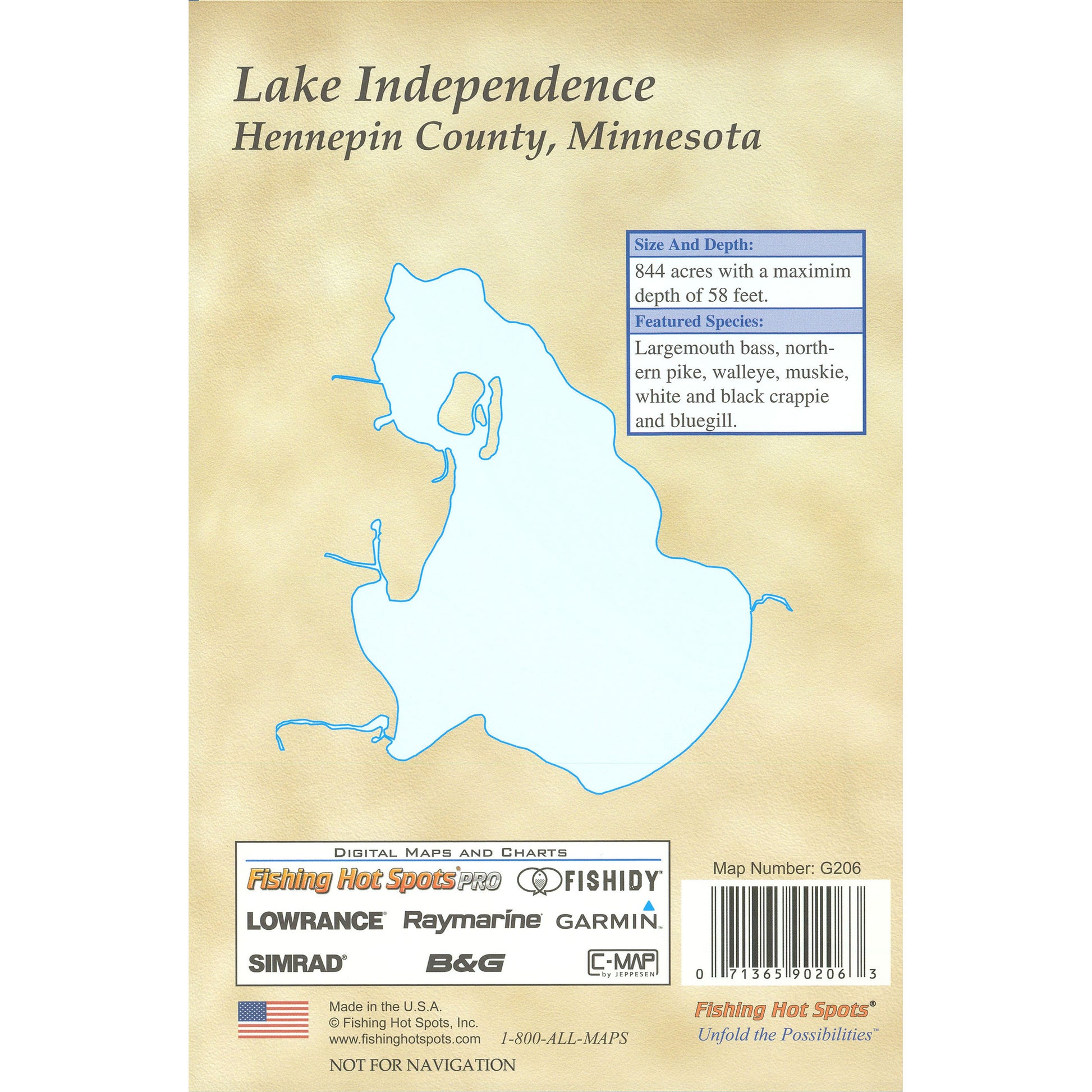 Lake Independence Fishing Map