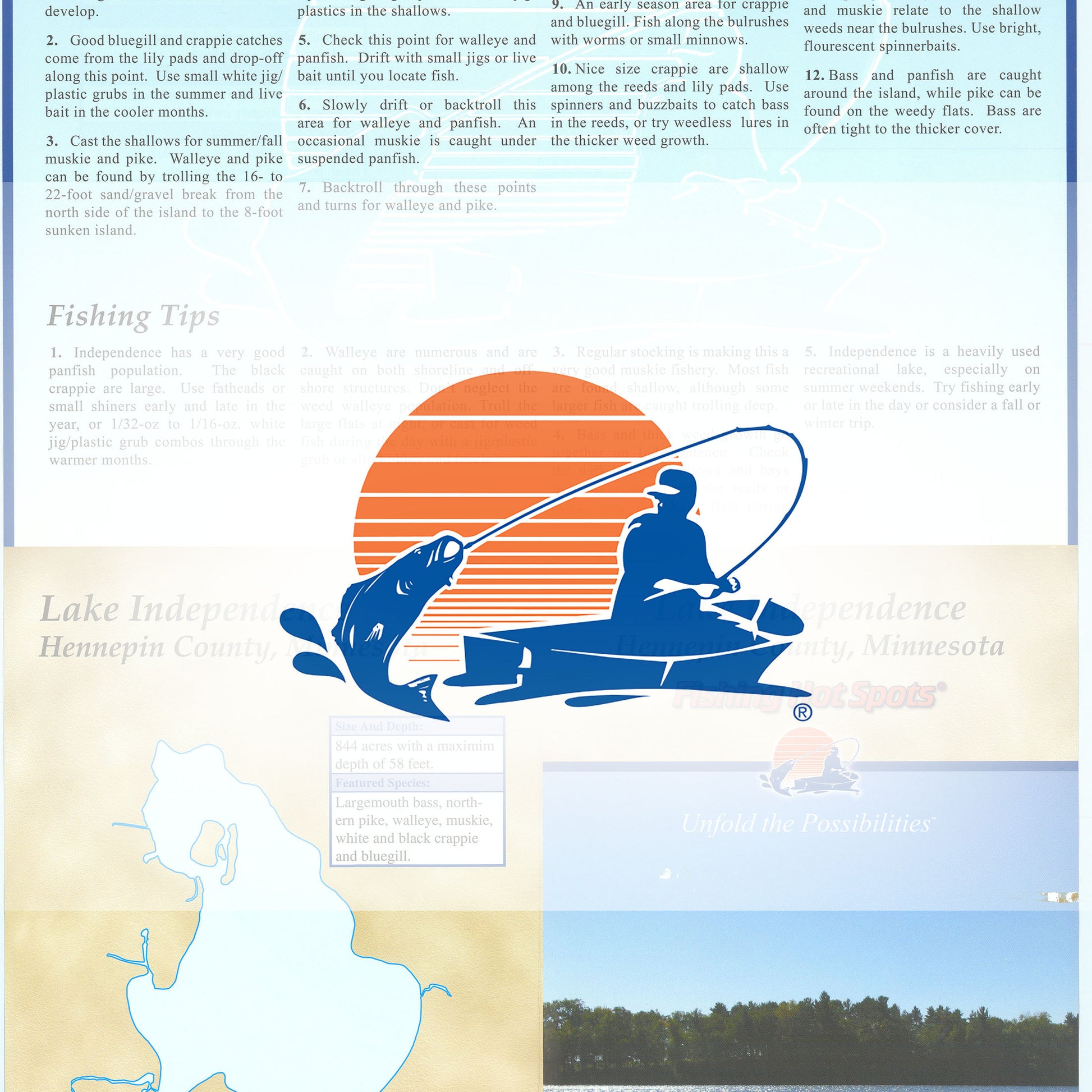 Lake Independence Fishing Map