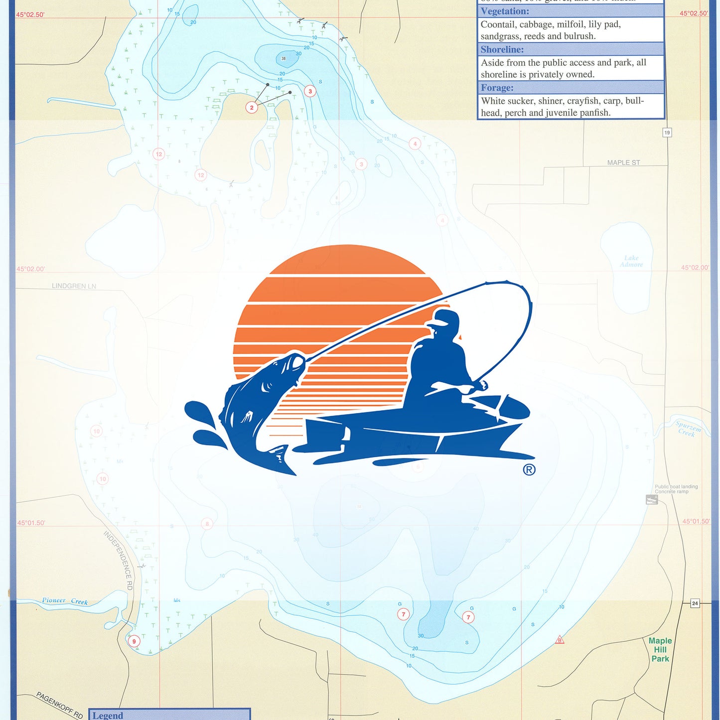 Lake Independence Fishing Map