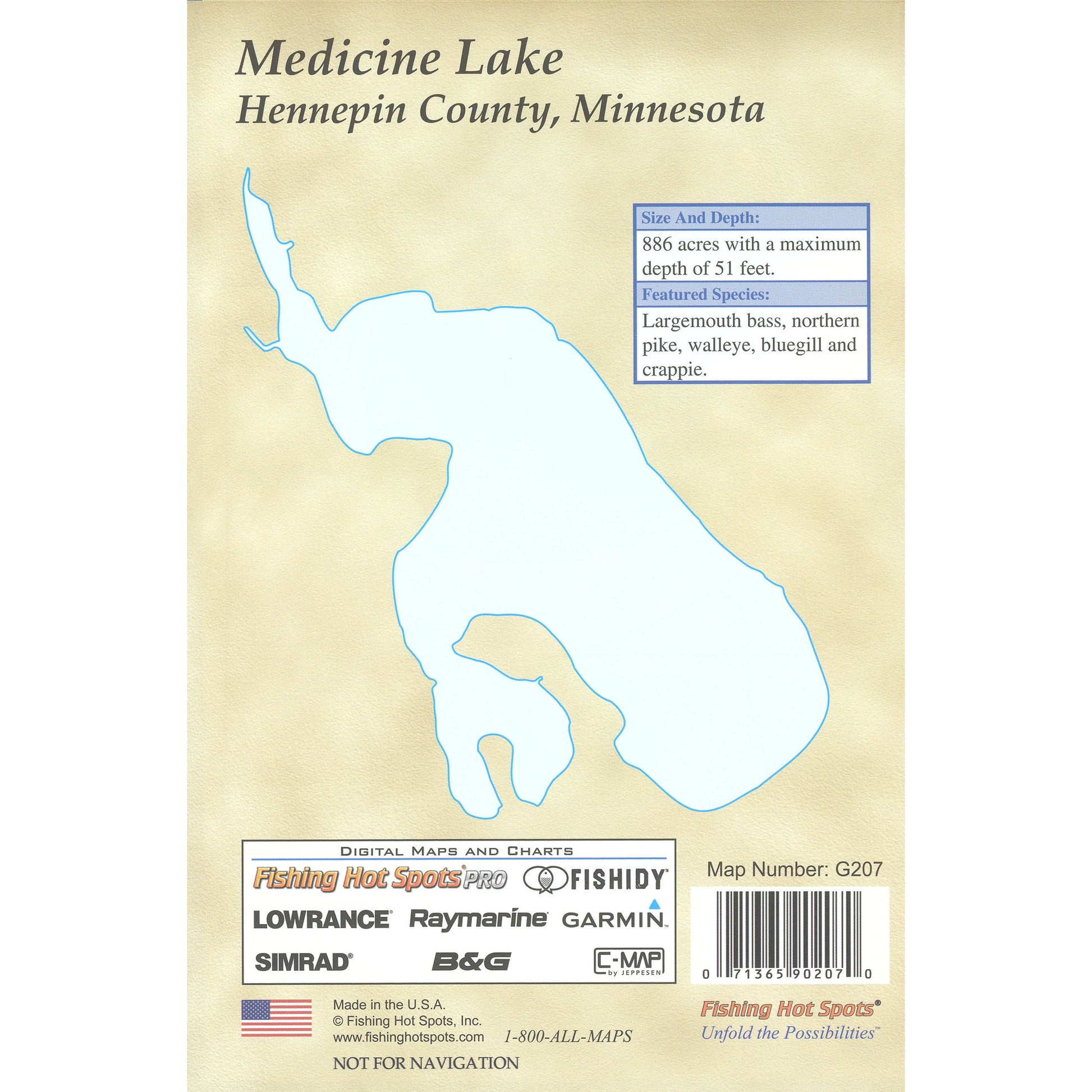 Medicine Lake Fishing Map