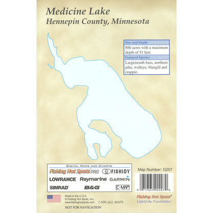 Medicine Lake Fishing Map