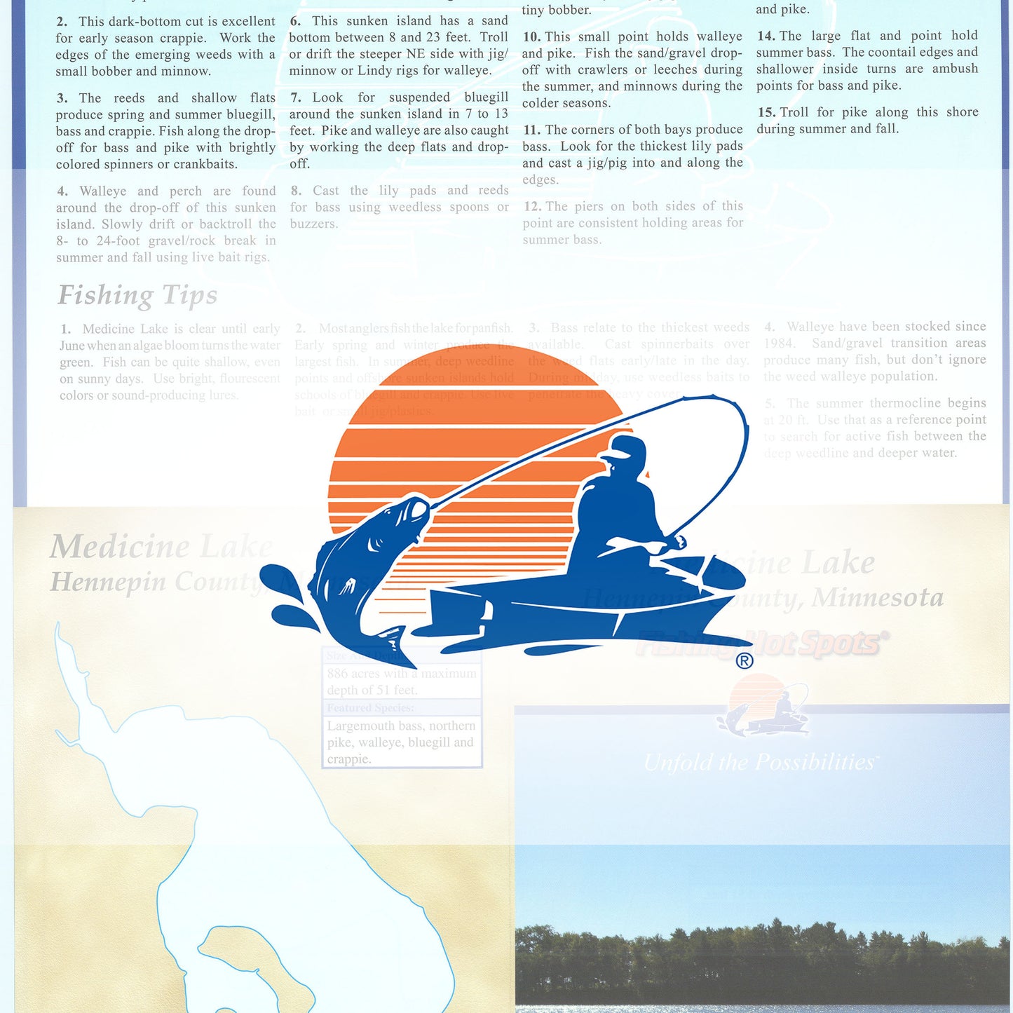 Medicine Lake Fishing Map