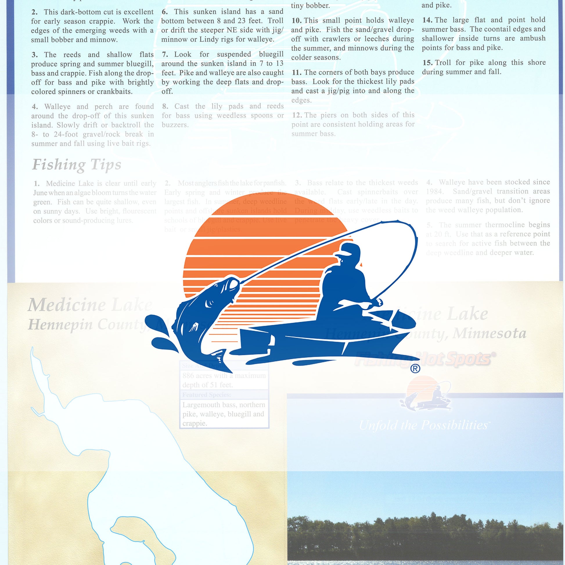 Medicine Lake Fishing Map