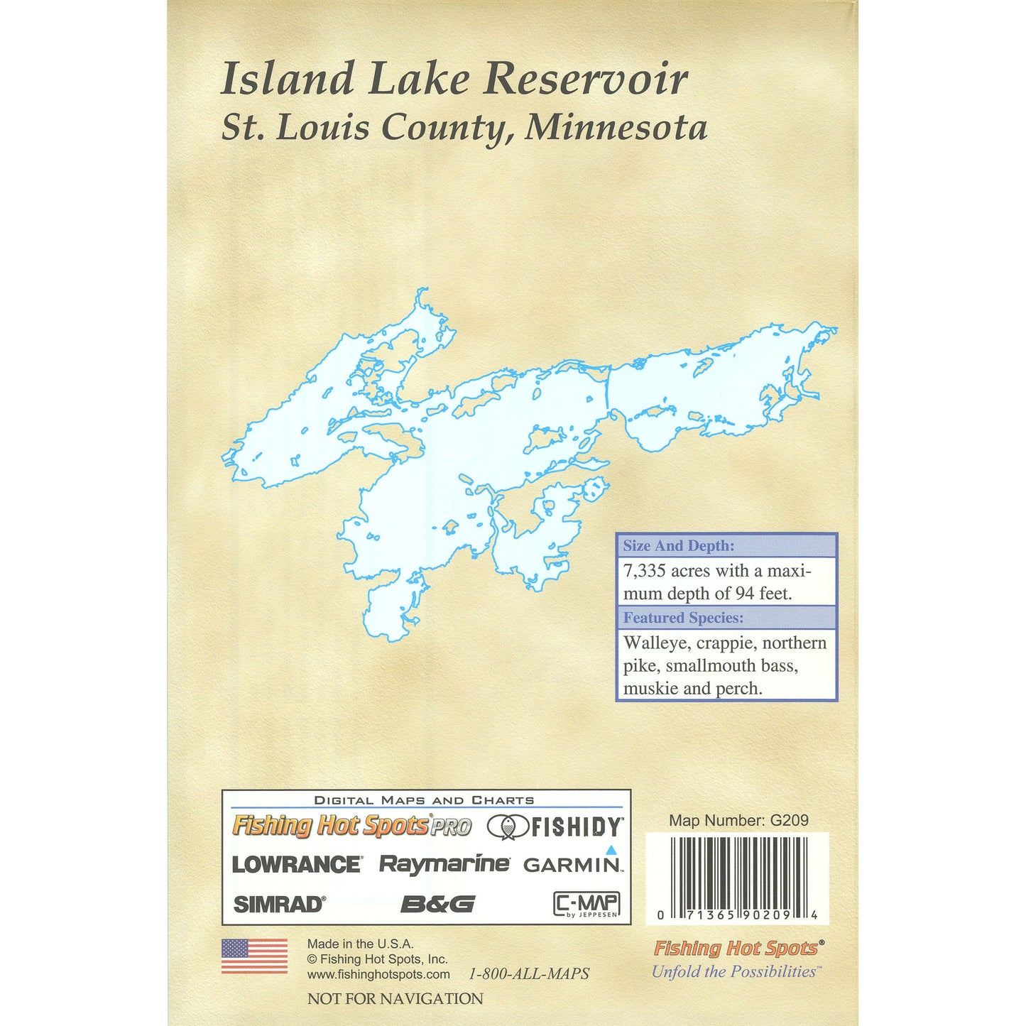 Island Reservoir East/West Fishing Map