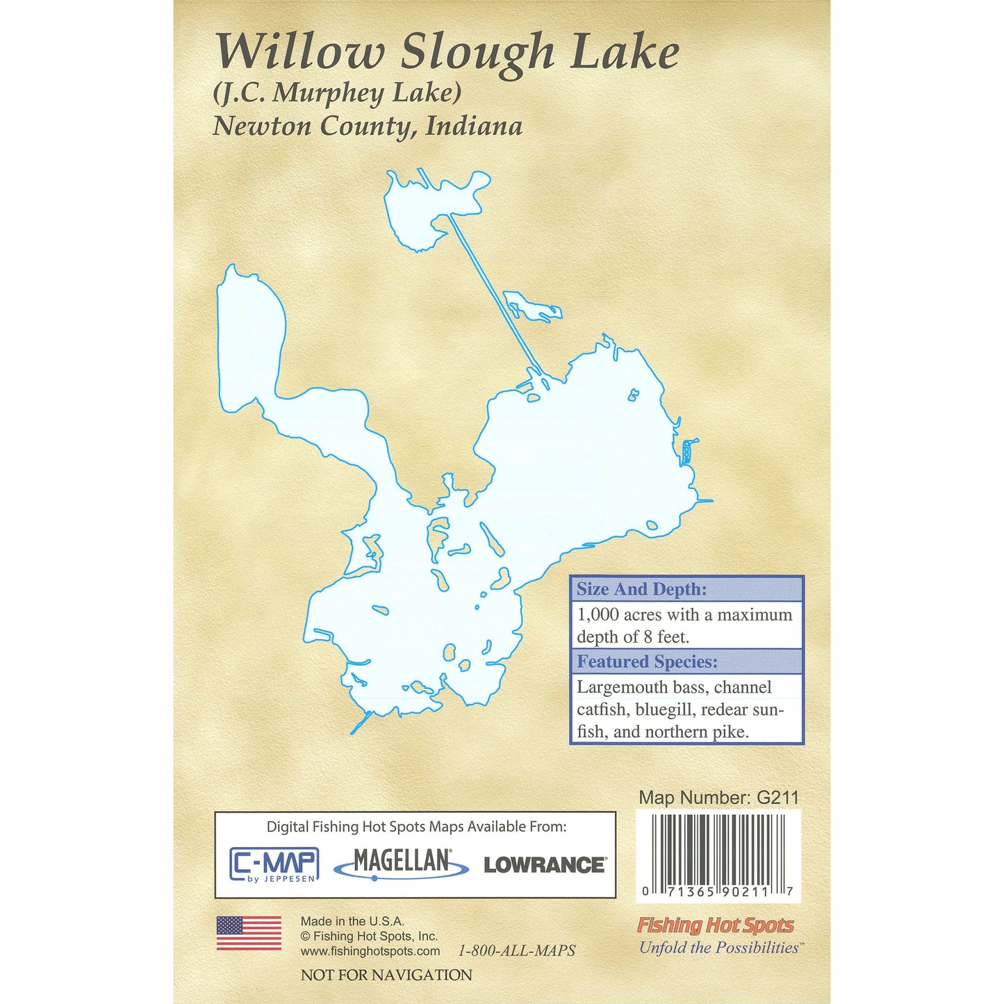 Willow Slough Lake (J.C.Murphey) Fishing Map