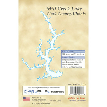 Mill Creek (Newmans) Lake Fishing Map