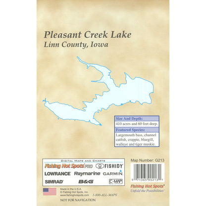 Pleasant Creek Lake Fishing Map