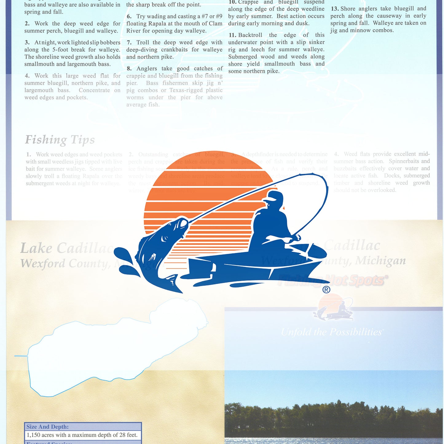 Lake Cadillac Fishing Map