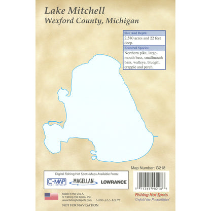 Lake Mitchell Fishing Map