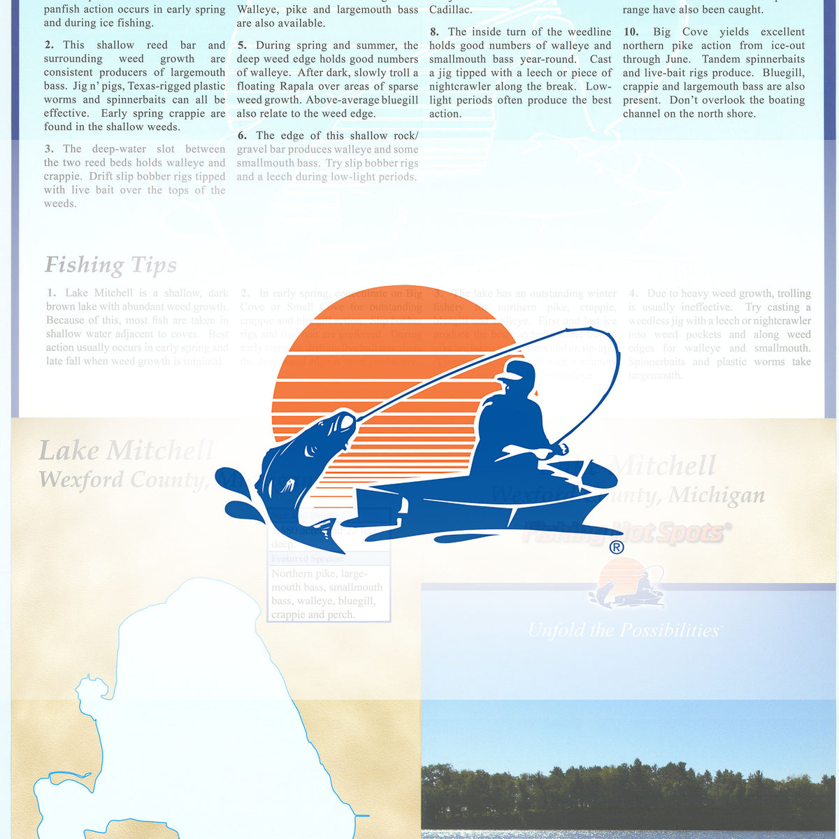 Lake Mitchell Fishing Map