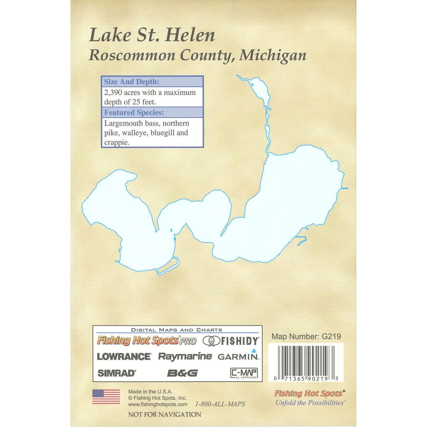 Lake St. Helen Fishing Map