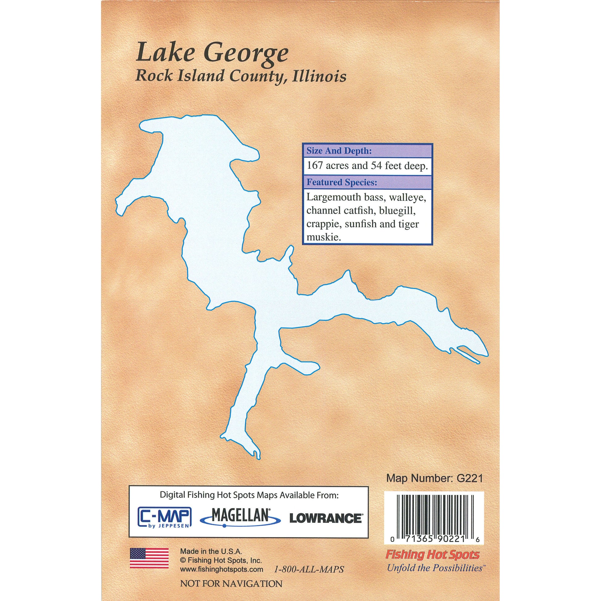Lake George Fishing Map (Illinois)