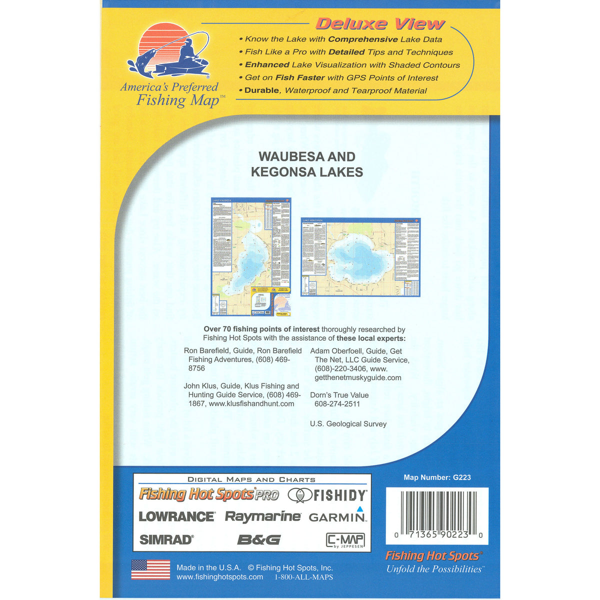 Waubesa & Kegonsa Lakes Fishing Map